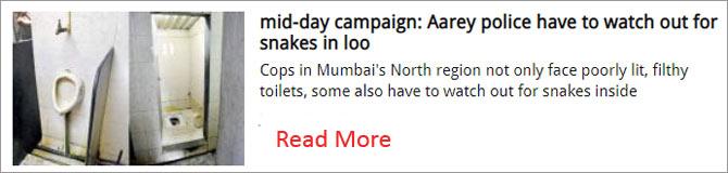 mid-day campaign: Aarey police have to watch out for snakes in loo