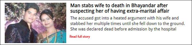 Man stabs wife to death in Bhayandar after suspecting her of having extra-marital affair