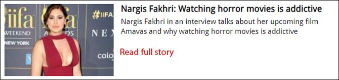 Nargis Fakhri: Watching horror movies is addictive