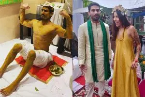 Pics: Prateik Babbar and Sanya Sagar begin with pre-wedding festivities