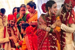 Photos: Prateik Babbar and Sanya Sagar marry in Maharashtrian style
