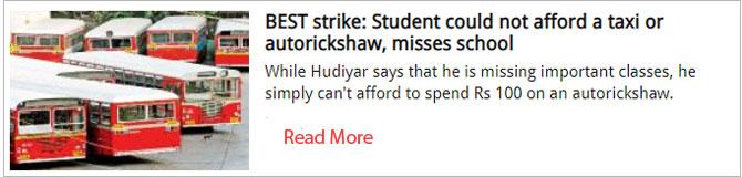 BEST strike: Student could not afford a taxi or autorickshaw, misses school