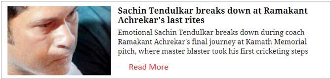 Sachin Tendulkar breaks down at Ramakant Achrekar