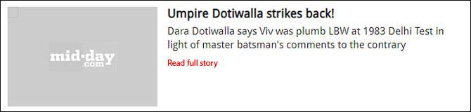 Umpire Dotiwalla strikes back!