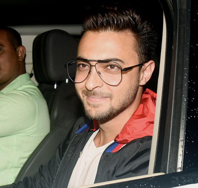 Aayush Sharma was all smile as he arrived for the special screening of Super 30 at YRF Studios in Andheri.