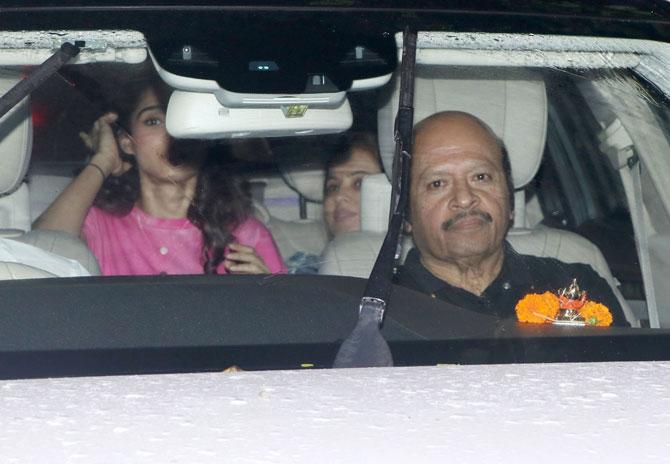 Music composer Rajesh Roshan and family also attended the special screening of Hrithik's Super 30 in Andheri.