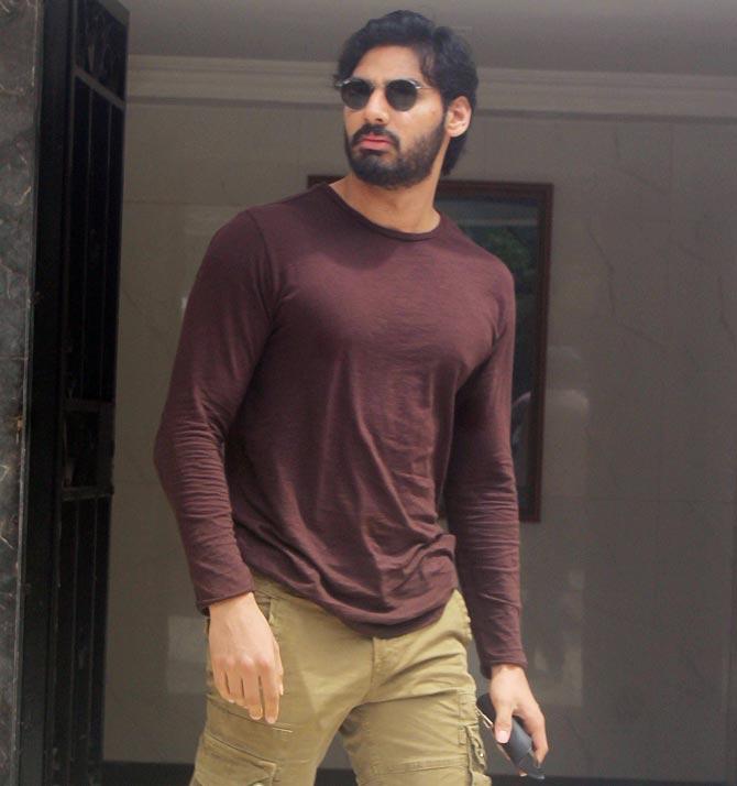 Ahan Shetty was spotted at director Milan Luthria's office in Bandra. Ahan will soon be making his Bollywood debut with Hindi remake of Telugu film RX-100. The film also stars Student Of The Year 2 actress Tara Sutaria.