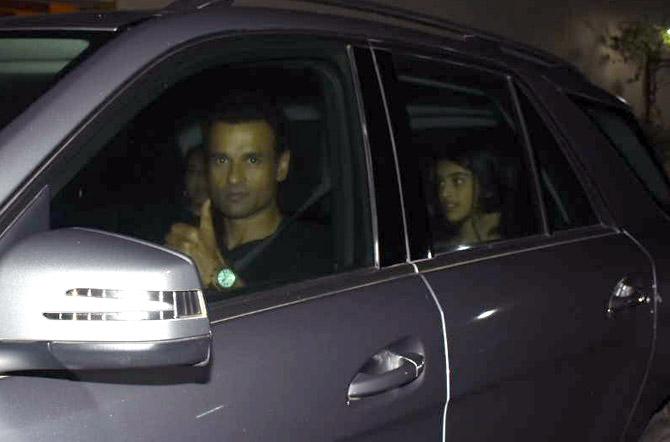 Rohit Roy and family also attended the special screening of Super 30 at the YRF Studios in Andheri.