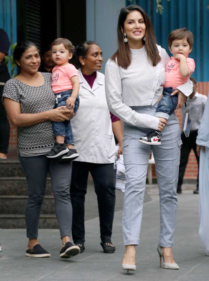 The Jism 2 actress became a mother to twin boys Asher and Noah in March 2018 through surrogacy. In an earlier interview with mid-day, Sunny had said, 