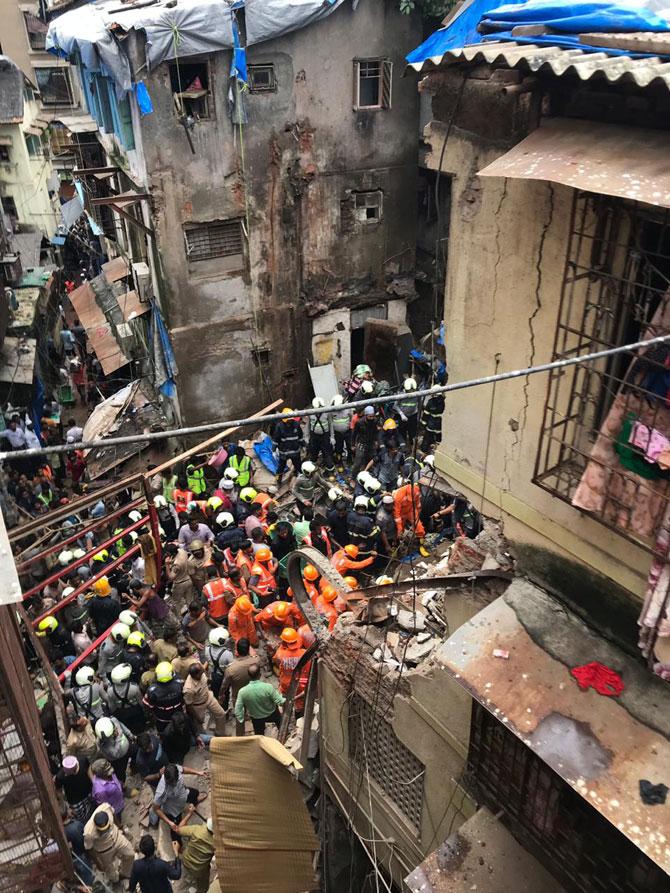 Hours after rescue operations began at Tandel Street in Dongri, where the four-storeyed Kesarbai Mansion collapsed on Tuesday, the BMC and MHADA were busy pushing the blame for the incident on each other. While BMC claimed the building falls under MHADA's jurisdiction, the latter said the structure was illegal. One of the trustees of Bai Hirbai Rahimbhai Aloo Paroo Trust, that owns the building, said both BMC and MHADA are to blame.