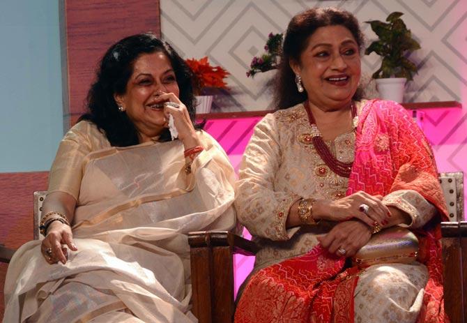 Moushmi Chatterjee and Bindu share a laugh on-stage at show's launch event in a plush hotel in Juhu.