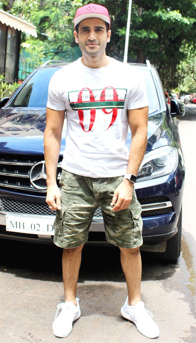 Karan Tacker was all smiles when snapped in the city by the shutterbugs.