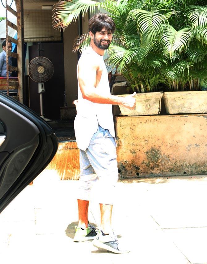 Shahid Kapoor was also clicked at the gym in Juhu, Mumbai. The actor, who has done some edgy characters in films like Kaminey, Haider and Udta Punjab, Shahid believes that Kabir Singh was the most flawed character he ever portrayed.
