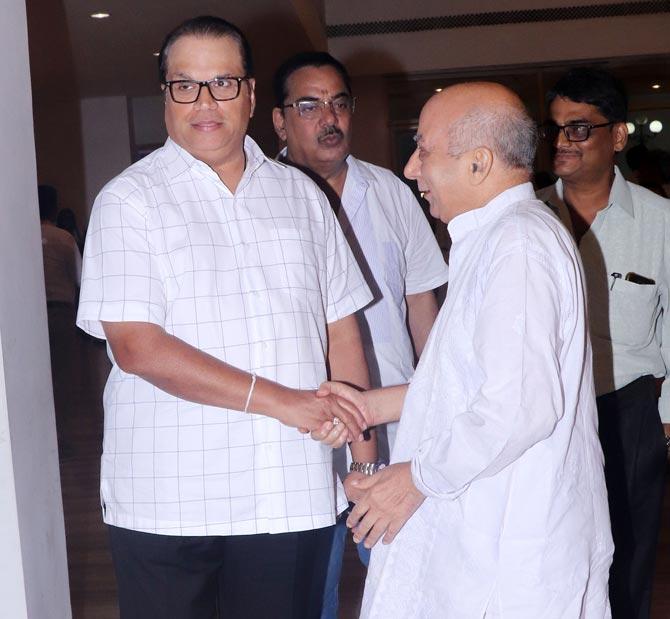 Producer Ramesh Taurani also came in to pay his respects at Anup Jalota's mother's prayer meet in Worli.