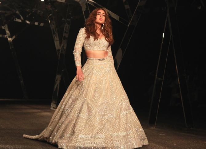 Sara Ali Khan made her ramp debut at the India Couture Week 2019 in New Delhi. (All pictures/Pallav Paliwal)