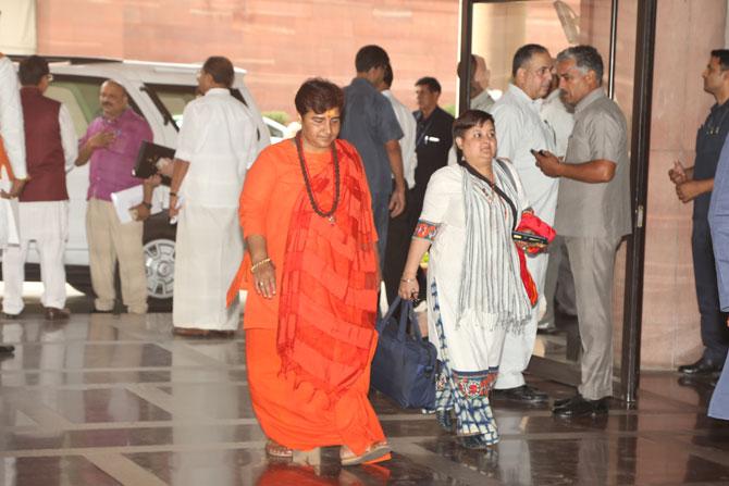 Bhopal MP Sadhvi Pragya Singh Thakur attended the Bharatiya Janata Party (BJP) Parliamentary meet in New Delhi