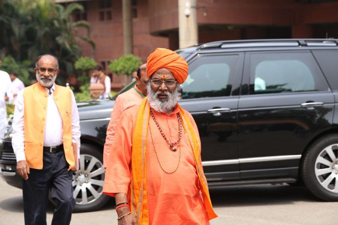Sakshi Maharaj attended the Bharatiya Janata Party (BJP) Parliamentary meet in New Delhi