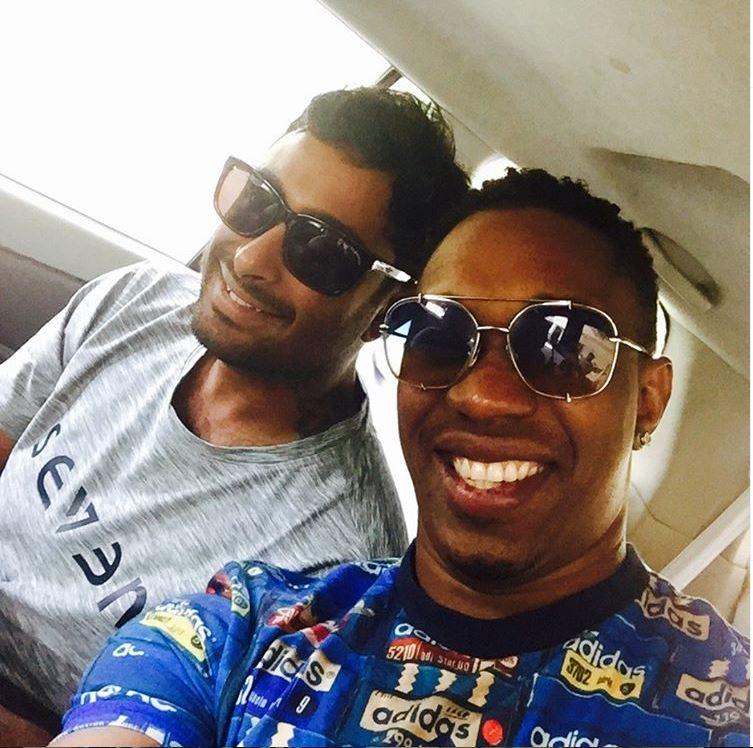 Ambati Rayudu posted this picture with Dwayne Bravo and captioned it as, 