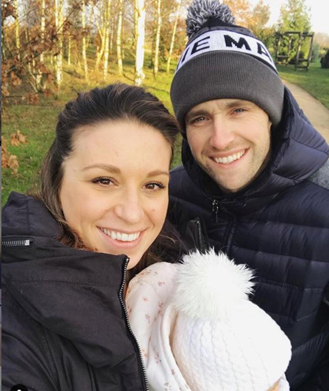 Chris Woakes made his Test debut for England in the 2013 Ashes series.
Chris Woakes posted this picture of himself with wife Amie Woakes and captioned it as, 