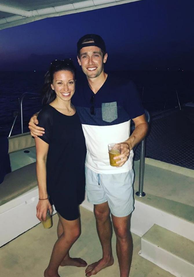 Chris Woakes was born in Birmingham and started playing cricket at the age of 7.
Chris Woakes posted this picture of himself with wife Amie Woakes and captioned it as, 