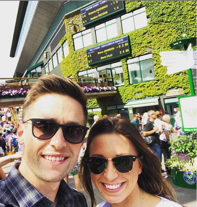 Chris Woakes posted this picture of himself with wife Amie Woakes and captioned it as, 