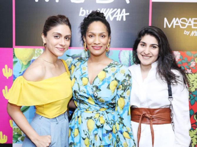 Zoa Morani, Masaba Gupta were spotted at an event to launch lipsticks in Mumbai