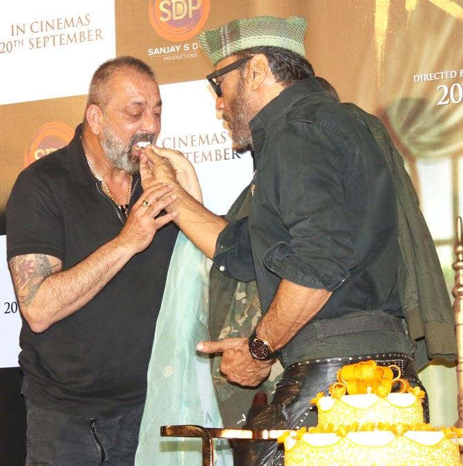 Sanjay Dutt released the teaser amongst his die-hard fans at a popular multiplex in Mumbai. They also had a cake-cutting ceremony.