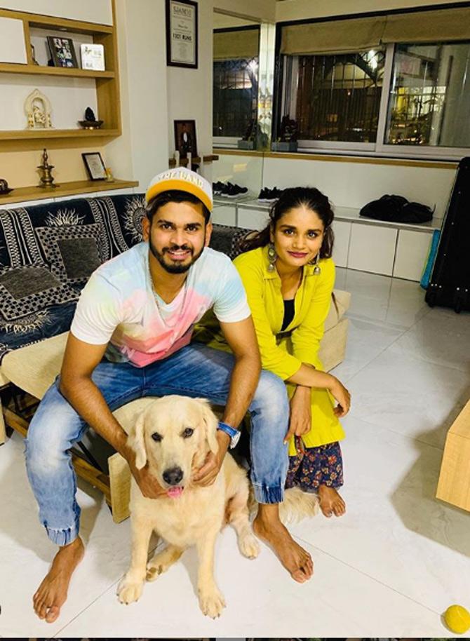 Shreyas Iyer was born in a South Indian family in Mumbai on December 6, 1994.
In picture: Shreyas Iyer with his sister Shresta at their residence.