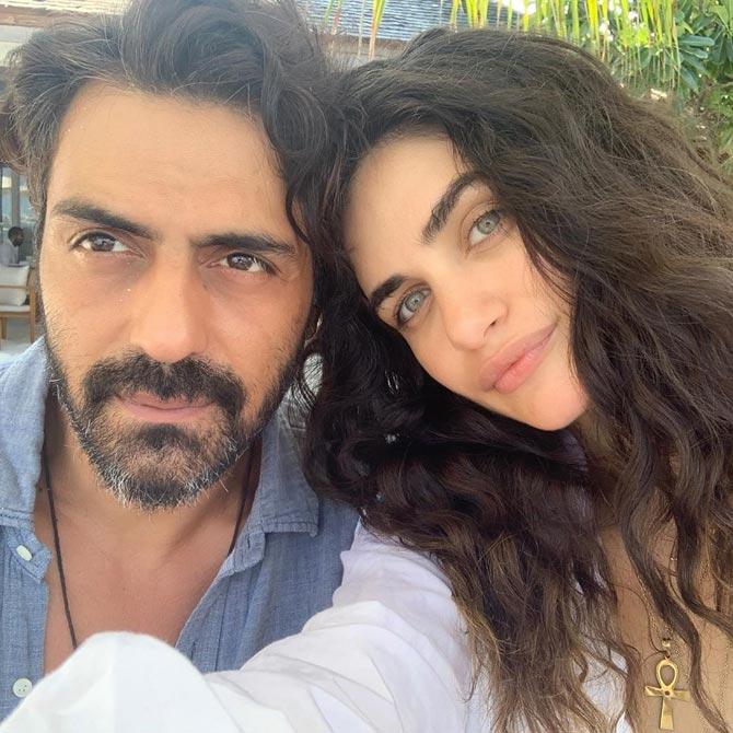 Arjun Rampal was previously married to former Miss India Mehr Jesia. They have two daughters, Maahika and Myra. Both Maahika and Myra were by their dad's side while Gabriella was in the hospital for her delivery.