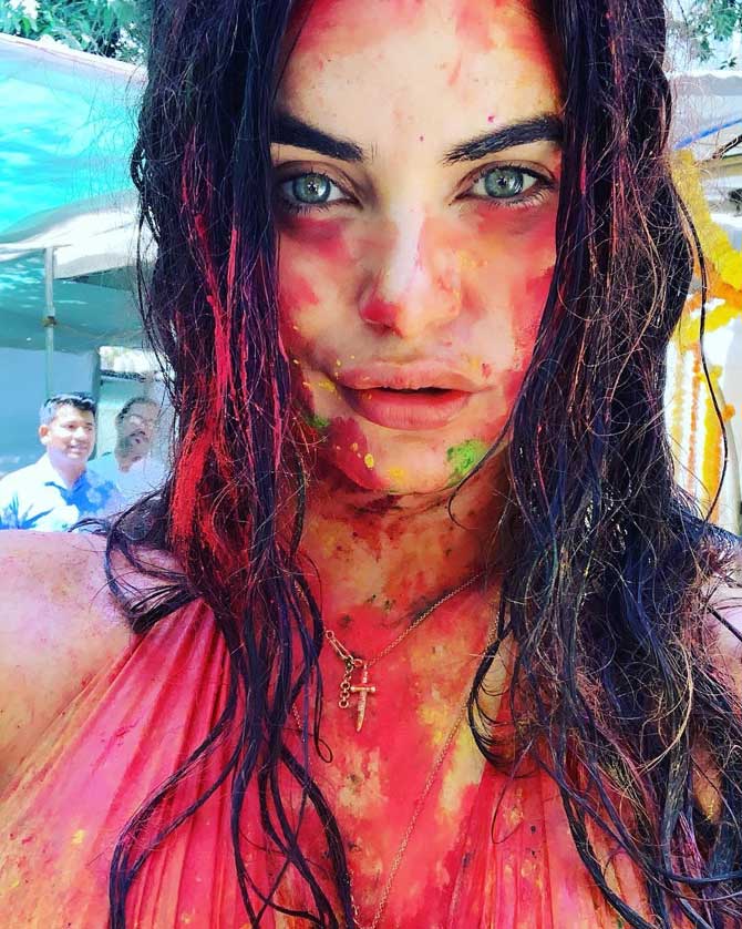 Apparently, Holi is Gabriella's favourite Indian festival. She posted this picture on Instagram and captioned it, 