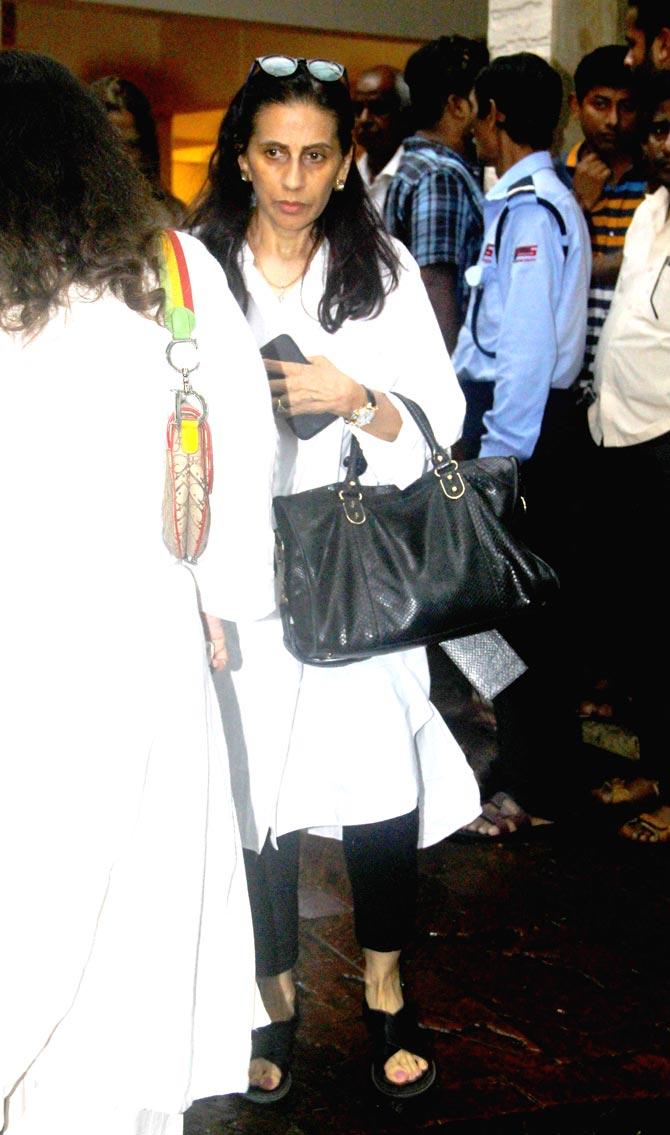 Actor Anil Kapoor's wife Sunita Kapoor attended the prayer meet of socialite Kaykasshan Patel's husband Arif Patel in Mumbai.