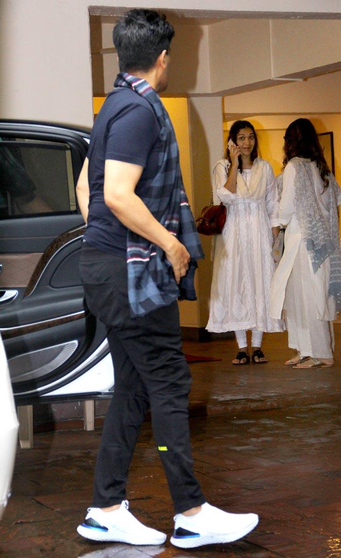 Fashion designer Manish Malhotra attended the prayer meet of socialite Kaykasshan Patel's husband Arif Patel in Mumbai