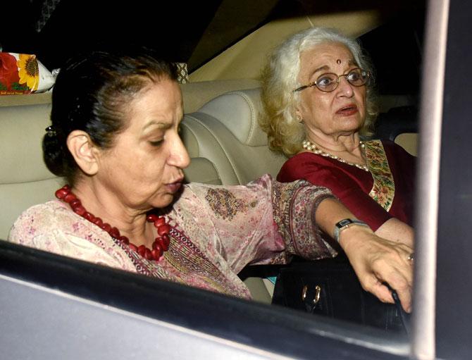 Veteran actress Asha Parekh arrives for the special screening of Malaal at YRF Studios in Andheri.