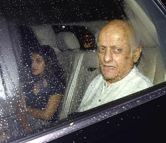Mukesh Bhatt arrives for the special screening of Malaal at YRF Studios in Andheri.