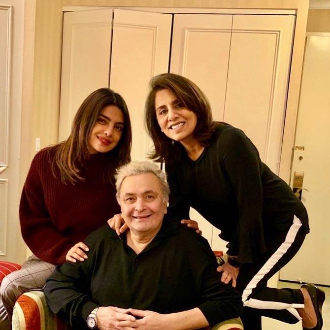 Priyanka Chopra, who spends a majority of her time in the United States, also visited Rishi Kapoor in NYC.