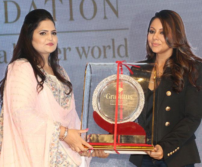 Gauri Khan congratulated Usha Kakade for her efforts to put together such a foundation and added that she was glad that she was able to make it there today