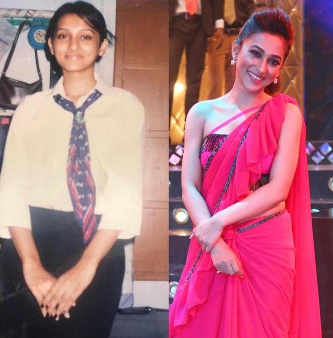 When the whole world was glued to the #10YearChallenge, Mimi Chakraborty too joined in the trend and shared a picture of herself tracing her journey from her college hostel days to date being a glamorous actor and a responsible politician.
In photo: Mimi Chakraborty a college student on the left and Mimi as the glamorous actress that she is today.