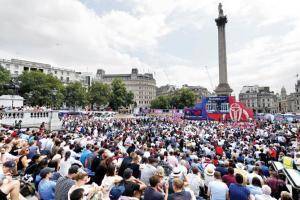 World Cup 2019: Ticket-less fans enjoy grand finale at Trafalgar Square