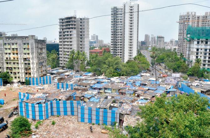 The Rajendra Kunj slum redevelopment project today. Pic/Datta Kumbhar