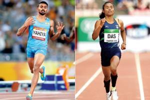 Anas sets 400m NR for gold and qualifies for Worlds, Hima wins again