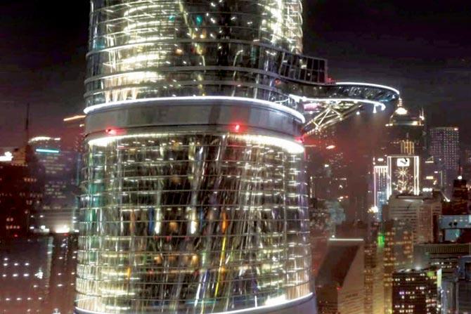 The VFX-designed city as seen in Saaho