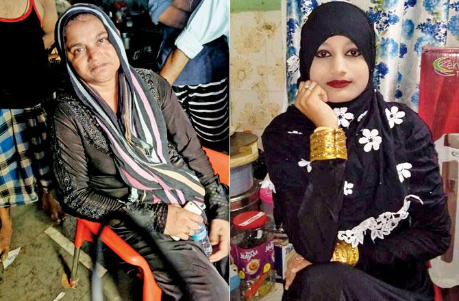 Shabana, the mother of Saira (right) who died in the crash