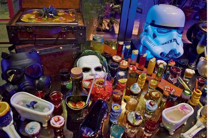 The bar menu boasts of 200 shots and a range of cocktails