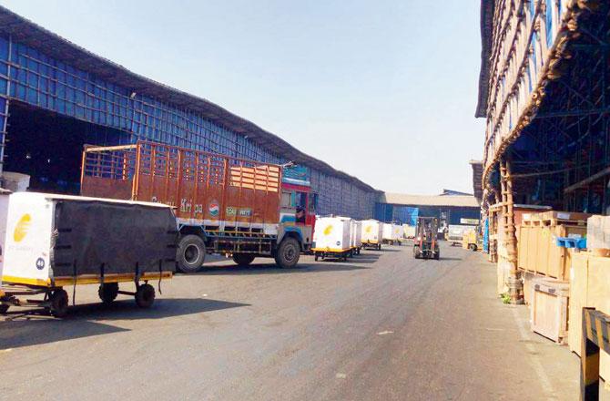 The air cargo complex with tons of goods is quite vulnerable in case of a fire, custom officials alleged