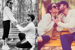 Vicky Jain goes on his knees to propose Ankita Lokhande; see cute pics