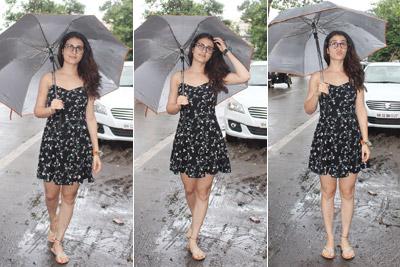 Fatima Sana Shaikh looks pretty in an LBD on a rainy day out 