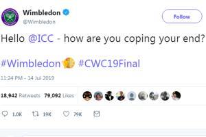 ICC-Wimbledon Twitter banter during finals is unmissable