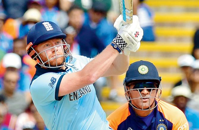 England opener Jonny Bairstow during his 109-ball 111 against India at Edgbaston yesterday. Pic/Bipin patel