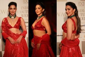 Kiara Advani dazzles in red at a fashion event in Delhi