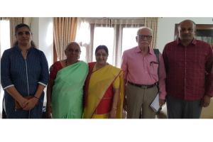 Kulbhushan Jadhav's family meets ex-EAM Sushma Swaraj